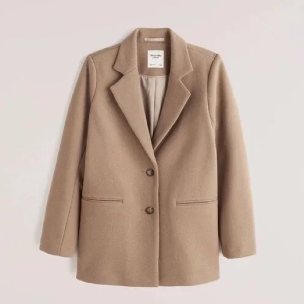 Abercrombie & Fitch Wool-Blend Blazer Coat